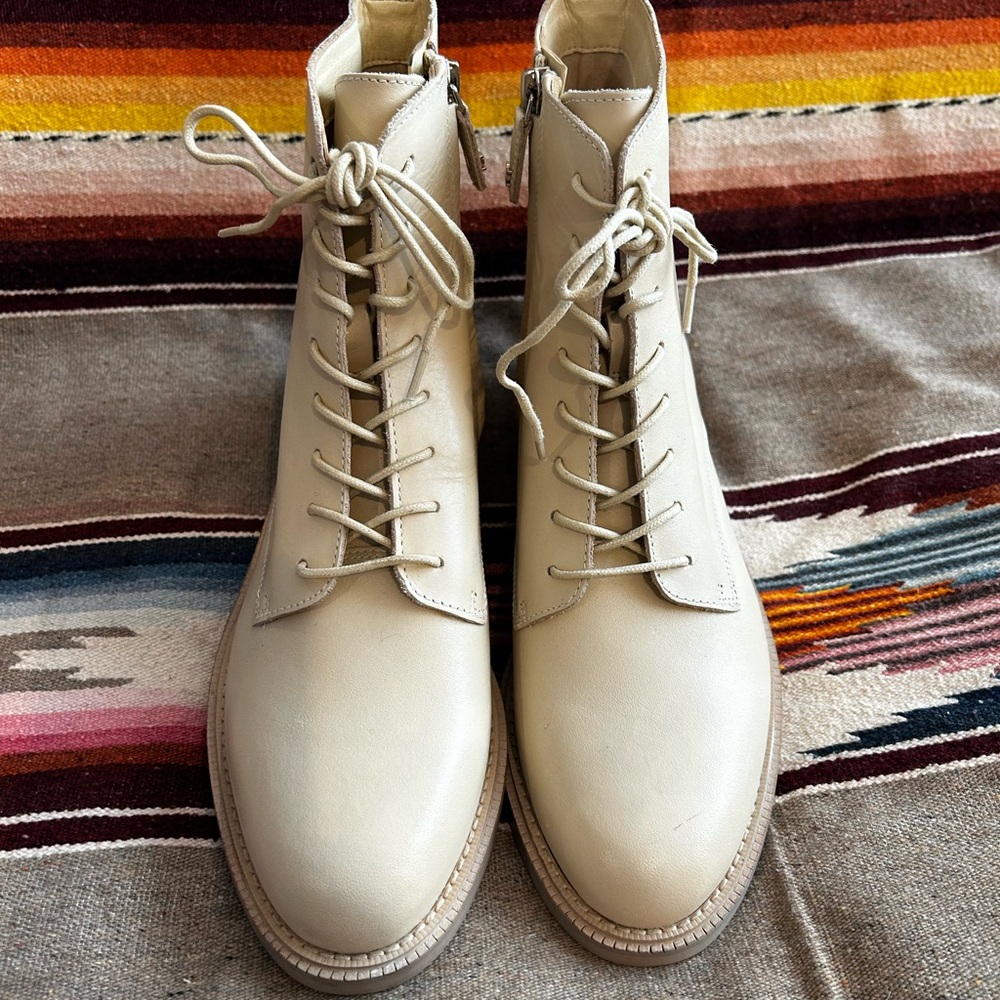 Sam Edelman Lace Up Leather Boots - Picture 3 of 11
